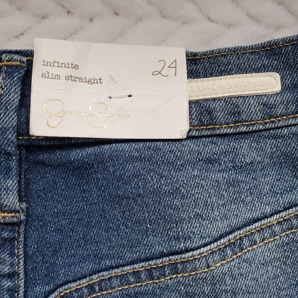 Jessica Simpson Infinate Slim Straight Distressed High-Waist Size 24 - Picture 11 of 12